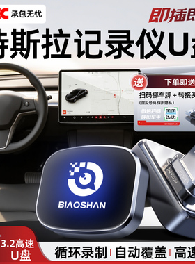 适用特斯拉Model3/焕新Y行车记录仪专用U盘哨兵模式优盘配件装饰