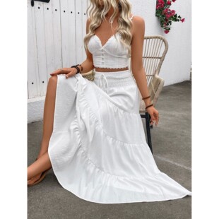 casual waisted 半身裙女High women skirt for long 高腰休闲长款