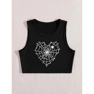 欧美印花休闲露脐上衣女