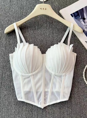 蕾丝修身鱼骨修身吊带女 Lace slim fit fishbone slim fit sling