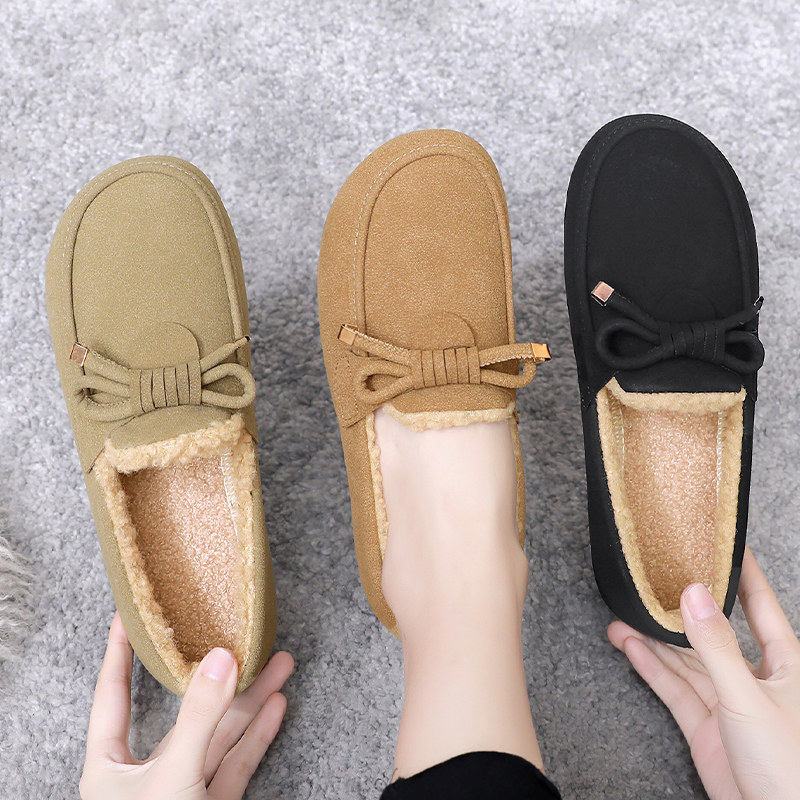 豆豆鞋女冬加绒2025新款保暖老北京布鞋舒适中老年棉鞋上班毛毛鞋,女鞋,棉鞋,淘宝优惠券,粉丝福利购,淘宝优惠卷