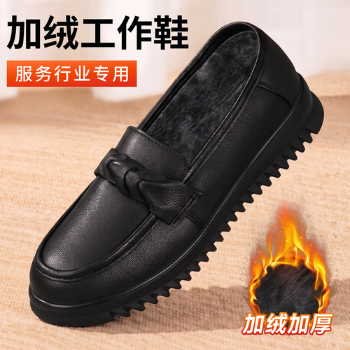 老北京布鞋女加绒保暖防滑棉鞋