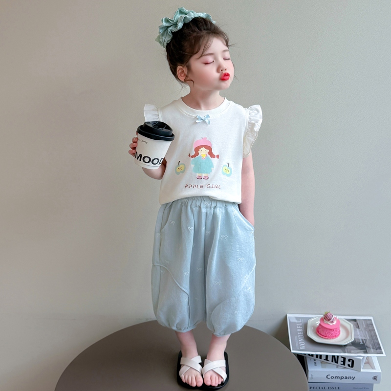 3岁女童夏装套装潮流夏新外出服百搭童装潮装服装高级感潮童新款
