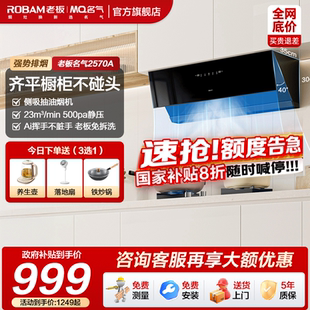政府补贴 老板抽吸油烟机名气大吸力侧吸家用厨房排烟机2570A
