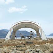 梦古花园穹顶防天幕帐篷户外露营野餐超大涂银水晒防990雨遮阳棚