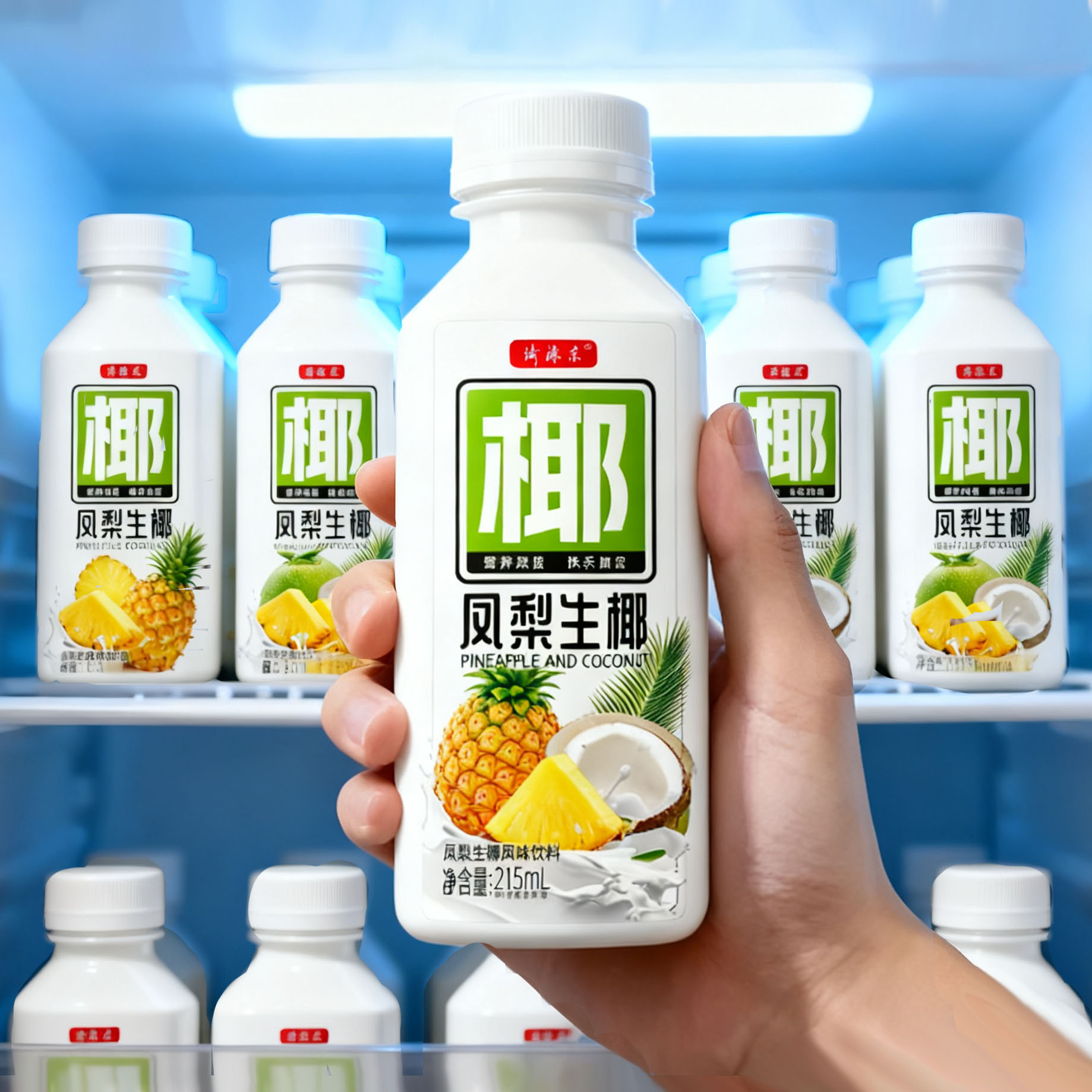 凤梨生椰饮料整箱215ml*24瓶特价0脂酸甜好喝生椰风味饮品新日期
