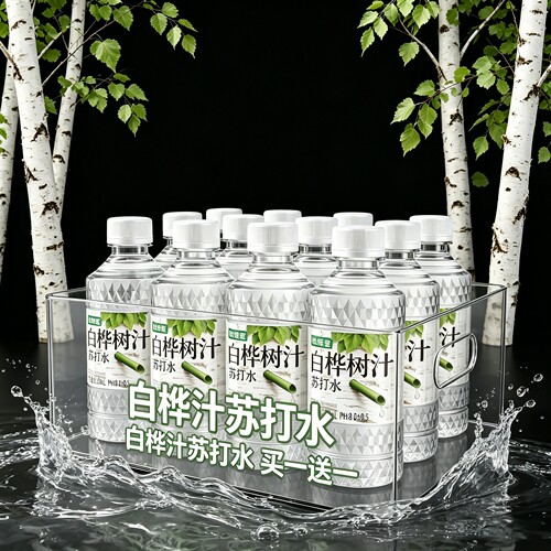 白桦树汁苏打水300ml一箱装