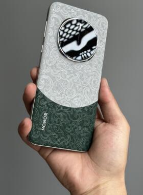 适用荣耀magic7撞色素皮膜荣耀magicv7 pro后盖保护膜手机素皮贴