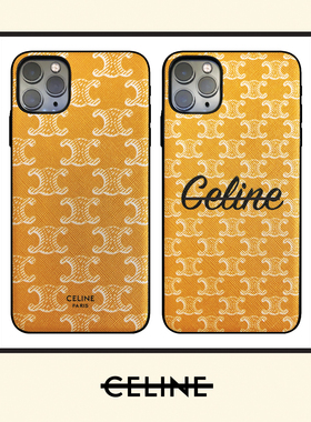 专柜挂脖复古老花黄色LOGO适用苹果16/15/14/13/12/11promax全包情侣保护套iphone16pro/mini/xs/plus手机壳