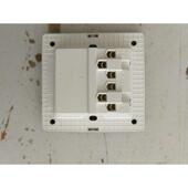 86型四位自动复位回弹式 开关 点动回位回弹弱电触发开关按钮面板