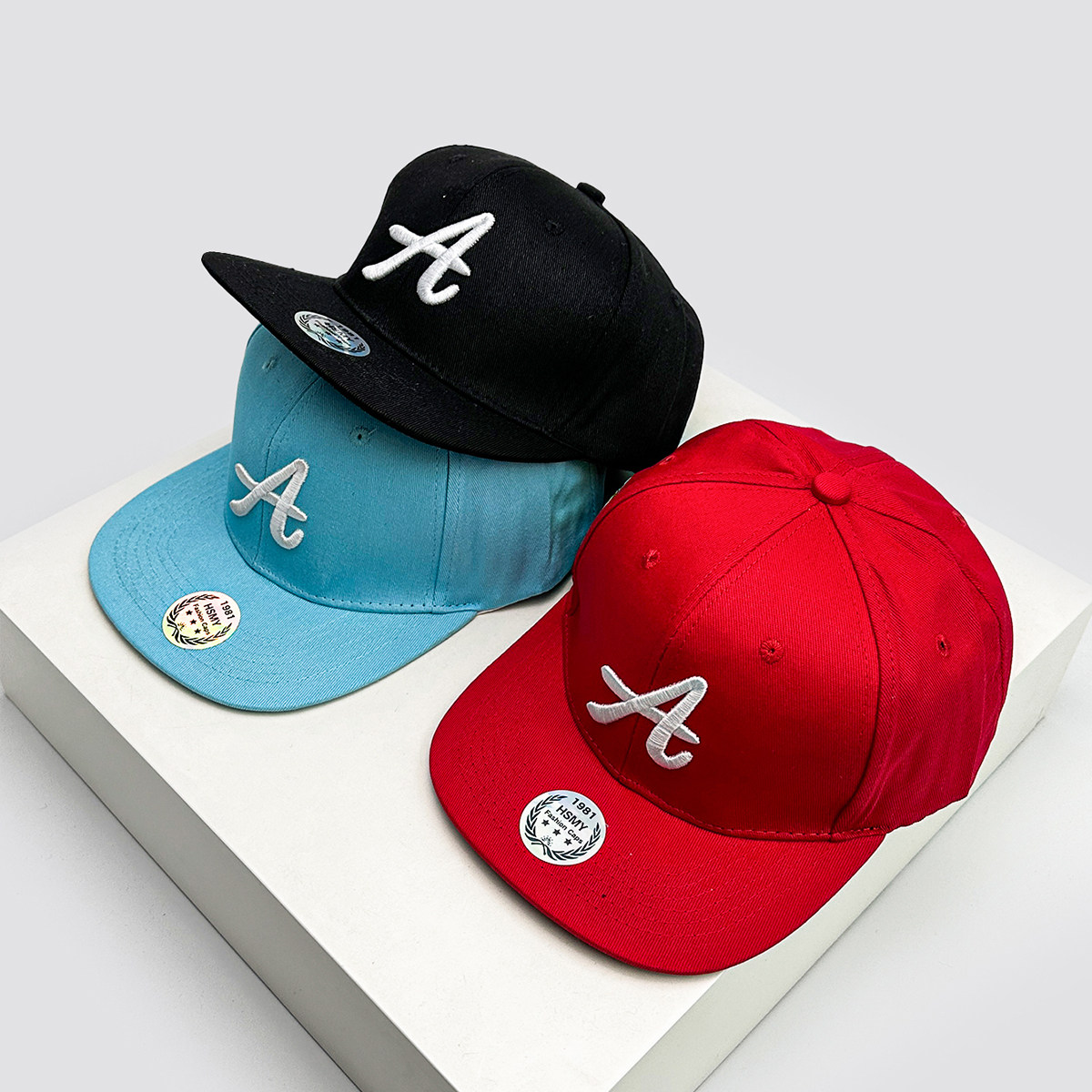 春夏新款简约刺绣A字母棒球帽子平檐遮阳街舞说唱个性休闲嘻哈帽