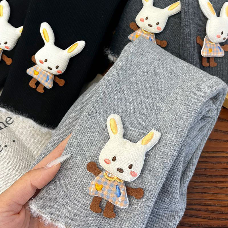 女童加绒打底裤秋冬季外穿