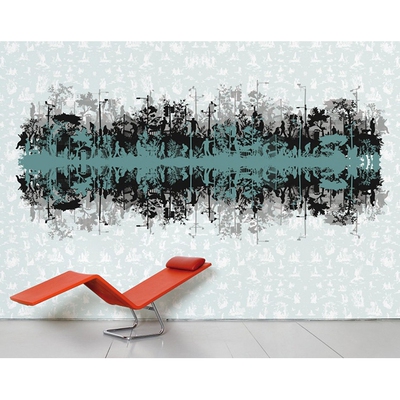 法国Moustache Local scenic toile 剪影壁纸墙纸进口