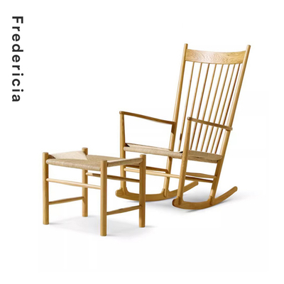 丹麦 Fredericia J16 Rocking Chair 摇椅脚凳 大师经典