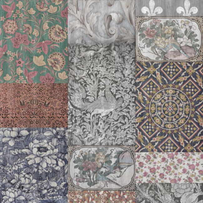 英国Mineheart Arts and Crafts Patchwork Wallpaper 拼接壁纸