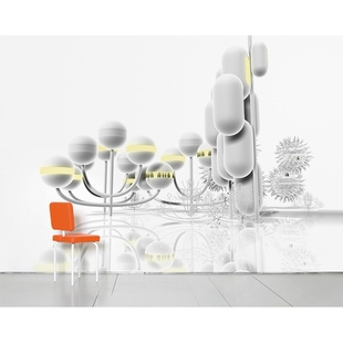 one 法国Moustache landscape fuse 神秘景色城市壁纸墙纸进口