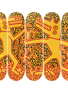 比利时The Skateroom装饰滑板Keith HARING怪物Monsters