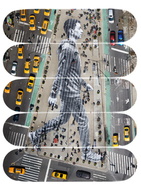比利时The Skateroom 装饰滑板 JR 移民 Migrants New York 2015
