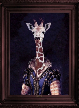 英国Mineheart 'Dame Giralda' Canvas 长颈鹿夫人装饰画