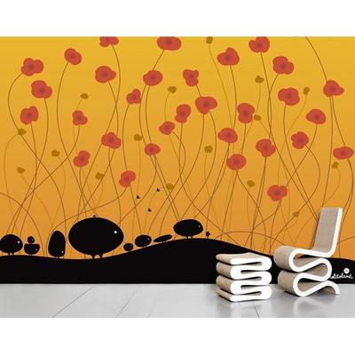 法国Moustache To the east 可爱豆豆眼墙纸壁纸进口