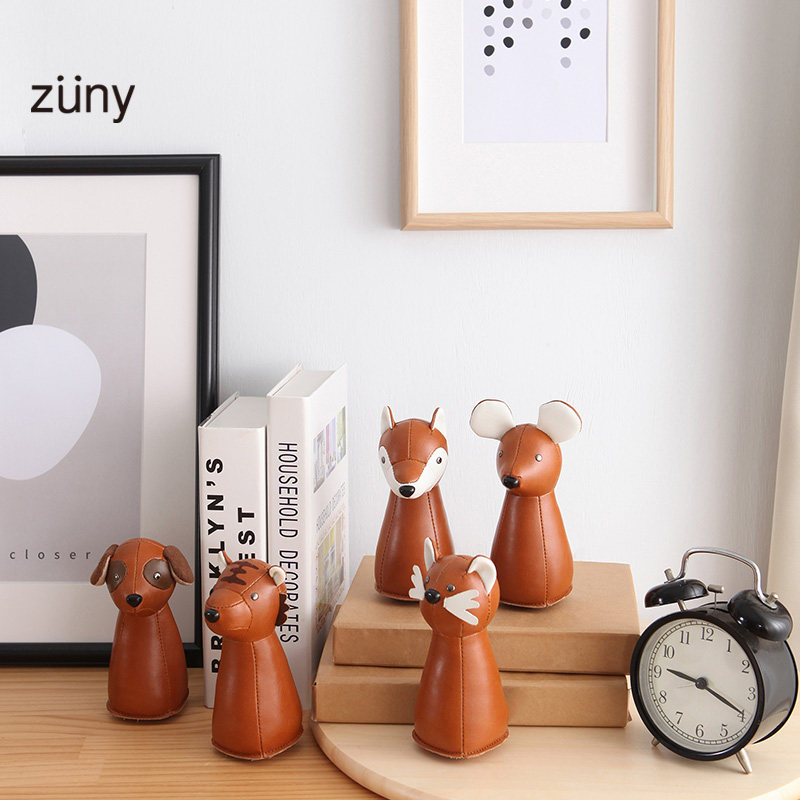 台湾zuny 斗兽棋纸镇/皮质玩偶/狮虎豹狼狗猫鼠象纸镇/摆件 8个装