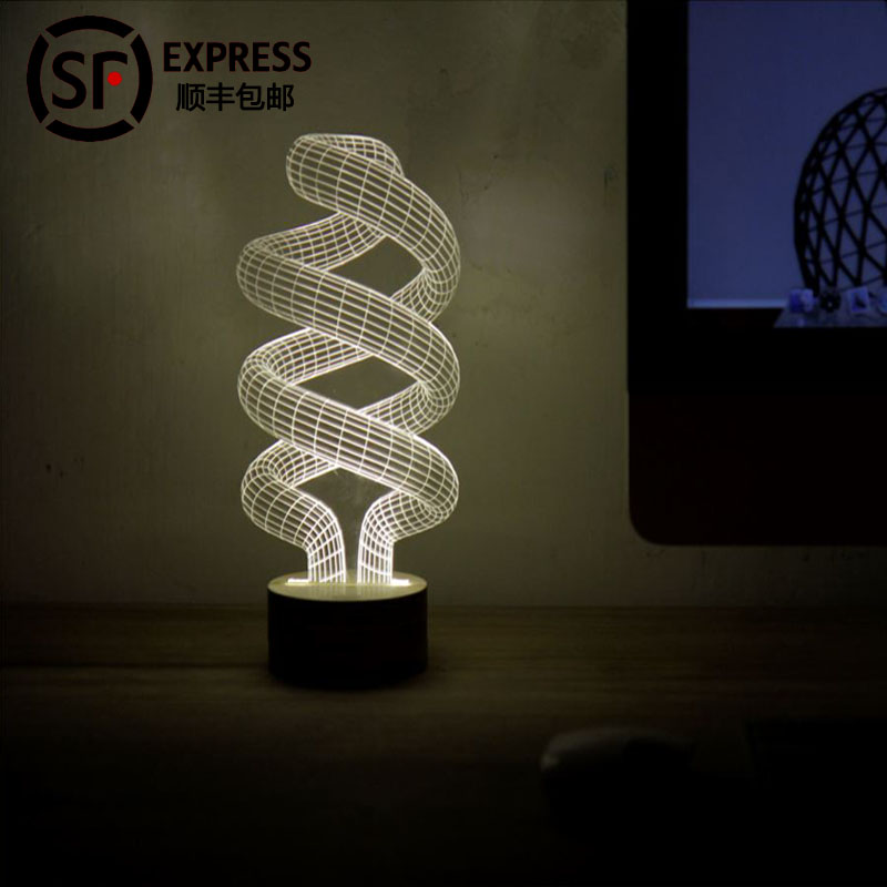 以色列STUDIO CHEHA BULBING装饰台灯 小夜灯 3D立体气氛灯 螺旋