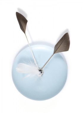 荷兰Duo Design Koekoek Blue 蓝色鸟羽挂钟