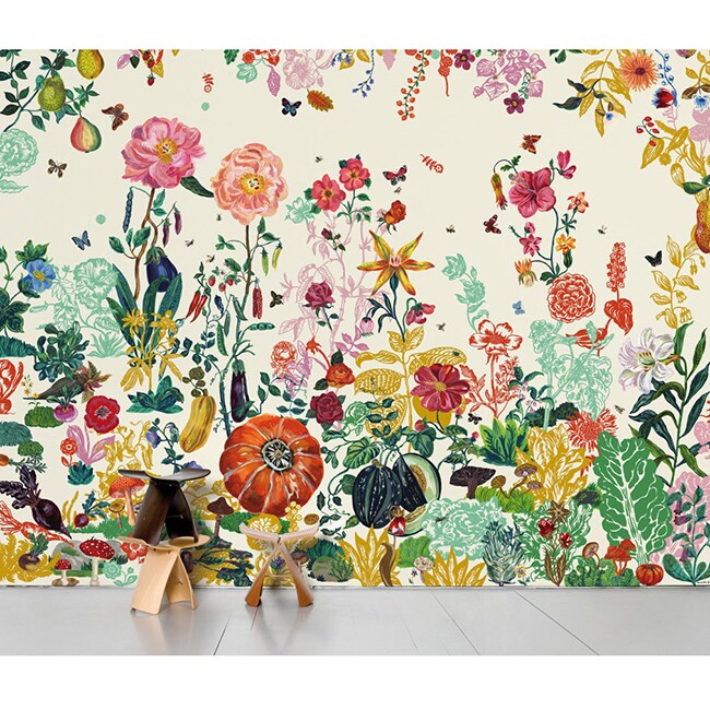 法国Moustache Wallpaper Jardin 花卉图案壁纸 进口
