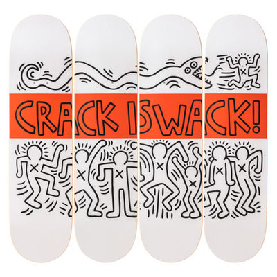 比利时The Skateroom装饰滑板Keith HARING Crack is Wack