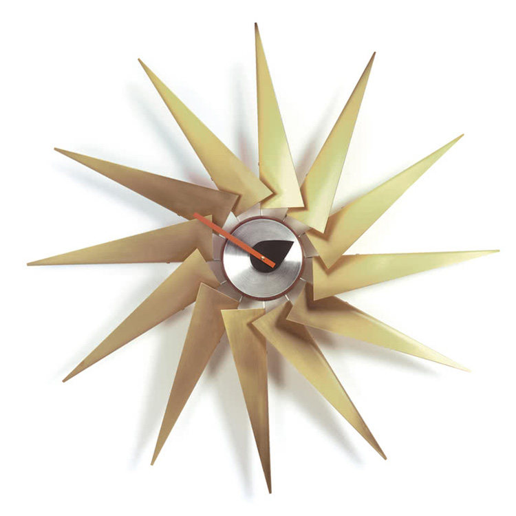瑞士Vitra 黄铜挂钟 Turbine Clock 创意设计进口欧式