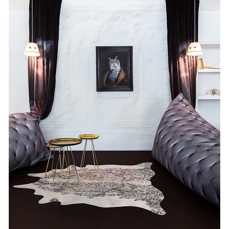 英国Mineheart Persian Cowhide Rug幻想波斯牛仿皮地毯 多色可选