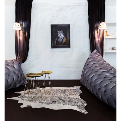 英国Mineheart Persian Cowhide Rug幻想波斯牛仿皮地毯 多色可选