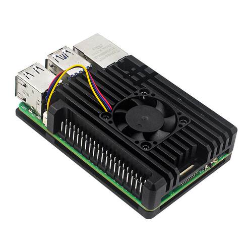 树莓派5代外壳铝合金带散热风扇保护壳RaspberryPi5被动散热器