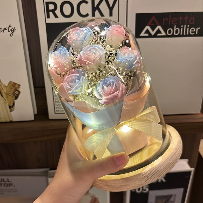 日本进口毕业礼物送老师高级感仿真花玫瑰花生日送女友妈妈永生花