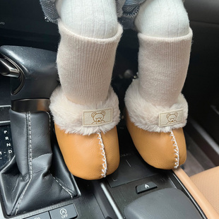 婴儿棉鞋秋冬季加绒加厚新生皮毛一体鞋袜软底学步鞋01岁男女宝宝