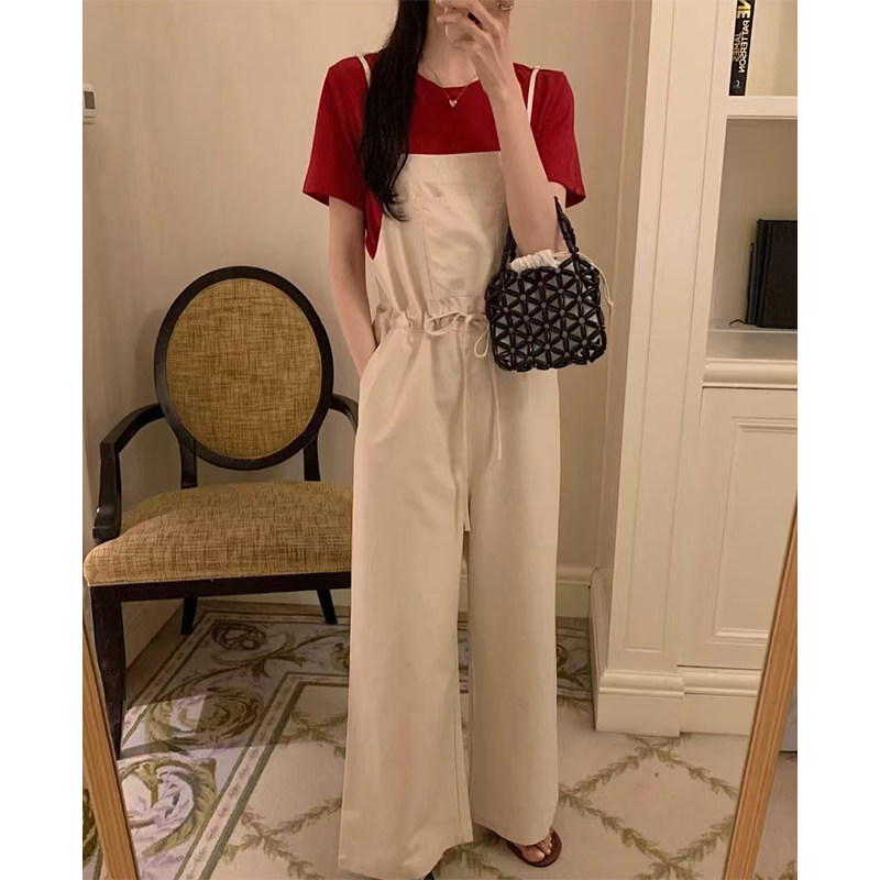 美式辣妹红色正肩圆领短袖T恤女2026新款夏季修身显瘦内搭chicT恤