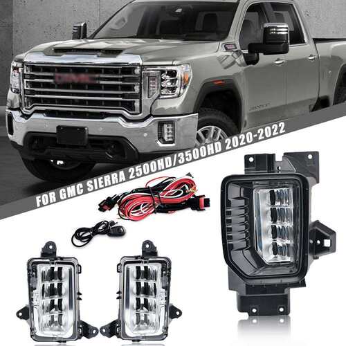 适用GMCSIERRA2500HD/3500HD20-22前LED雾灯总成日间行车灯杠灯