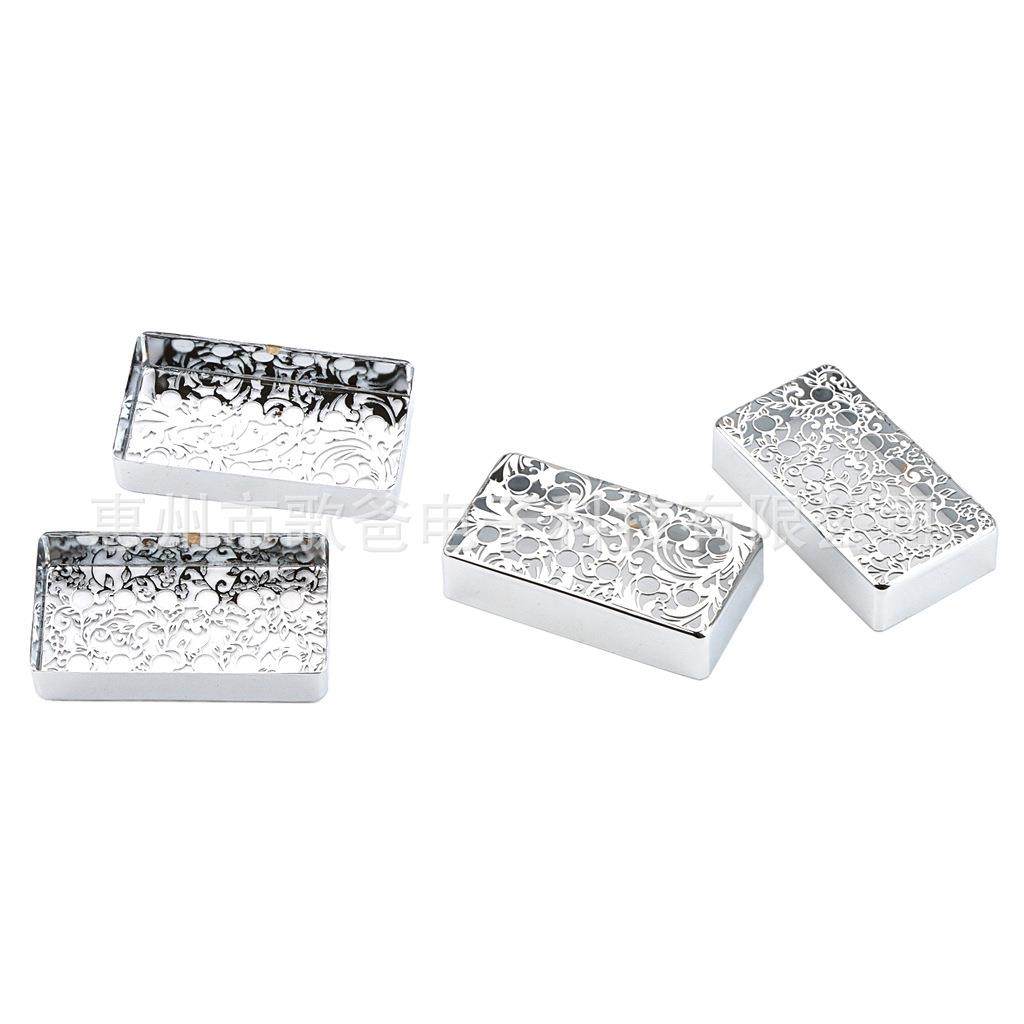 乐器配件吉他拾音器盖花纹铬色/黑色2个装