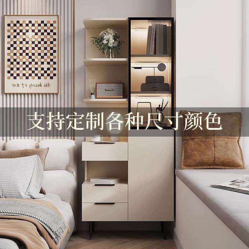 实木床头柜衣柜储物一体家用卧室现代简约小户型床边收