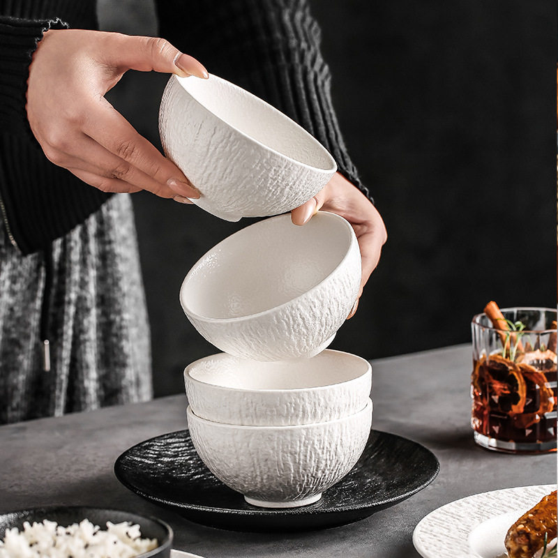 批发饭碗家用吃饭碗高颜值米饭碗陶瓷碗个人餐具2024新款小碗