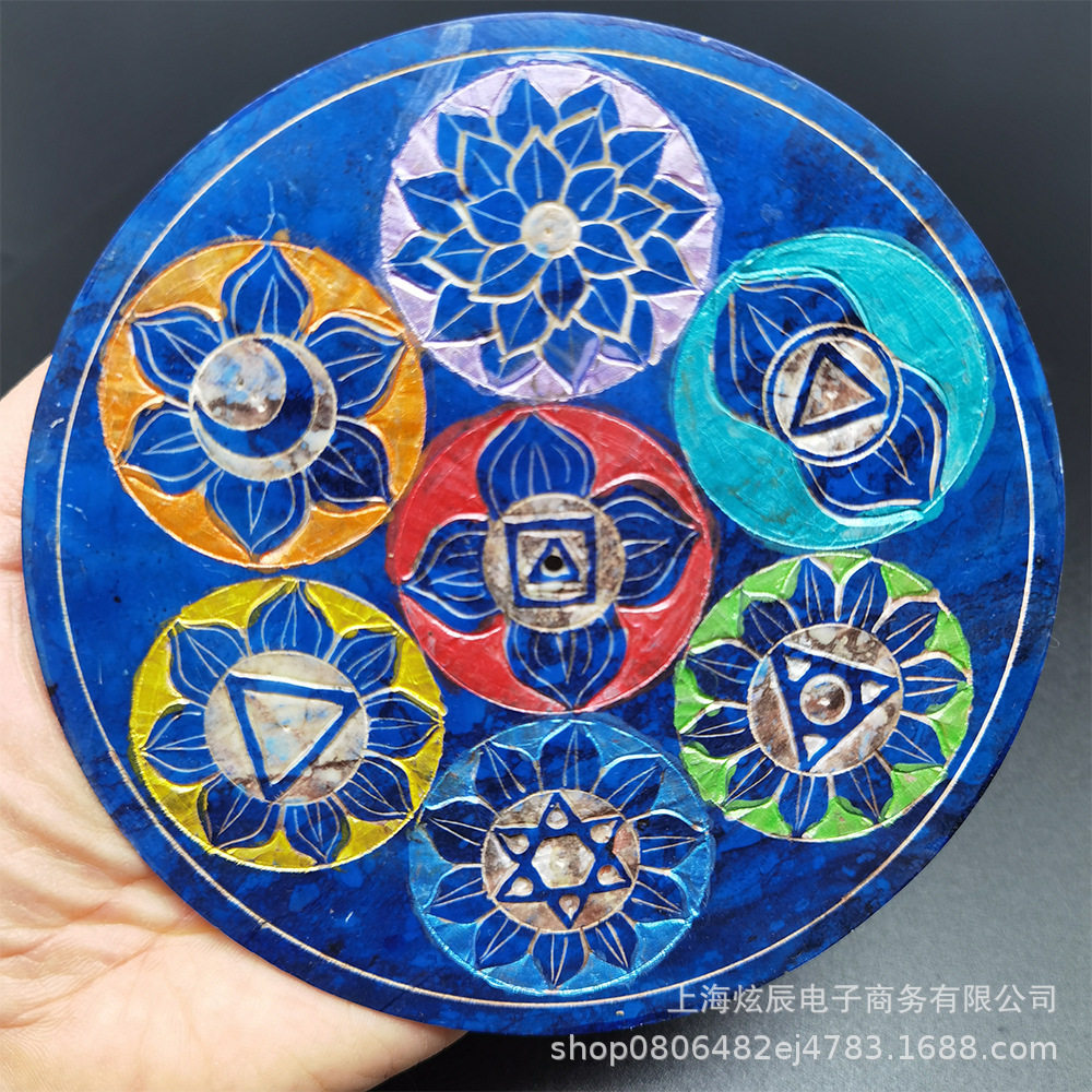 皂石七轮线香插可以作为线香板香插底座也可以作为精美摆件