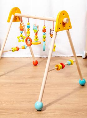 婴幼儿室内木制曲面健身三角架仿真攀爬架摆件0-3岁安抚玩具