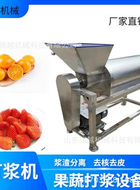 猕猴桃打浆机工业水果去皮去核打浆机全自动大型单双道打浆设备