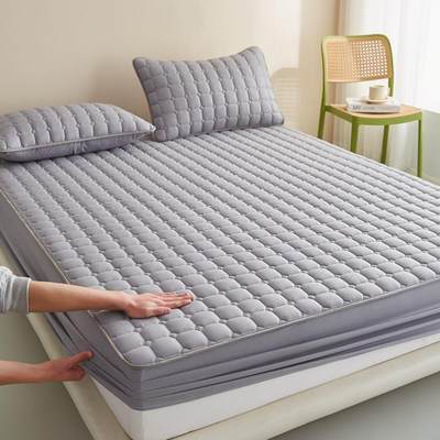 新款夹棉床笠单件加厚席梦思床垫保护套床罩防尘防滑罩套工厂直销