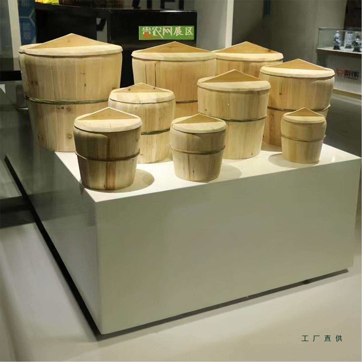 贵州农村老式杉木蒸饭木桶甄子家用小饭蒸商用饭团木阵子木桶蒸饭
