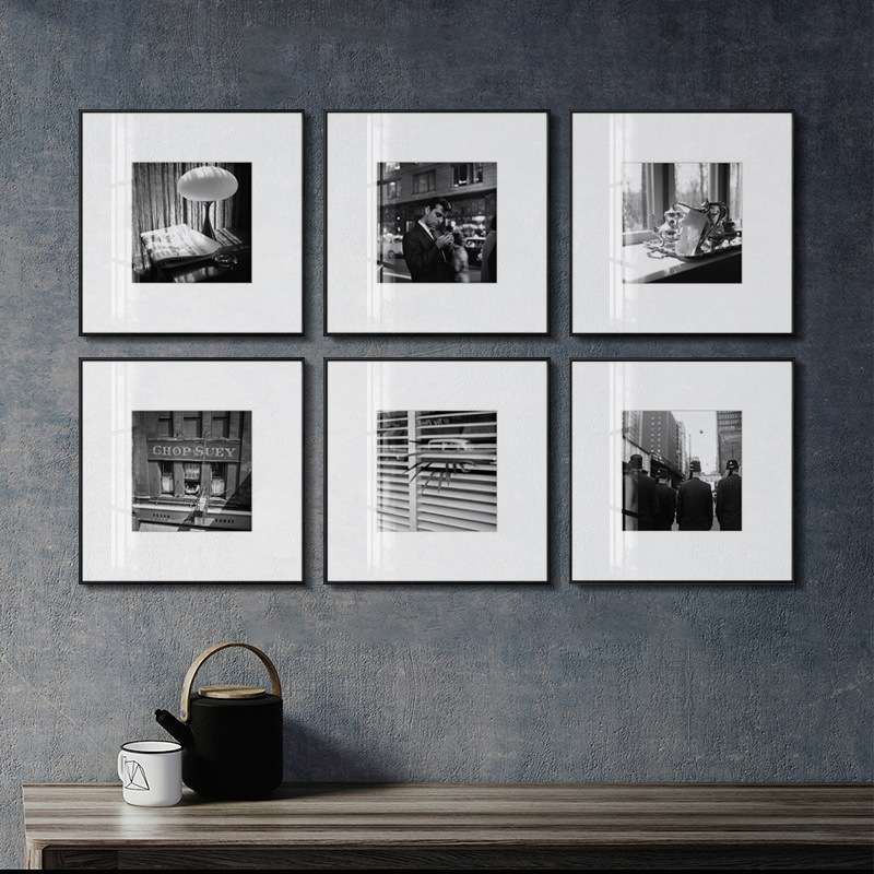 北欧现代黑白摄影客厅装饰画方形风景人物照片墙画餐厅样板房挂画图片