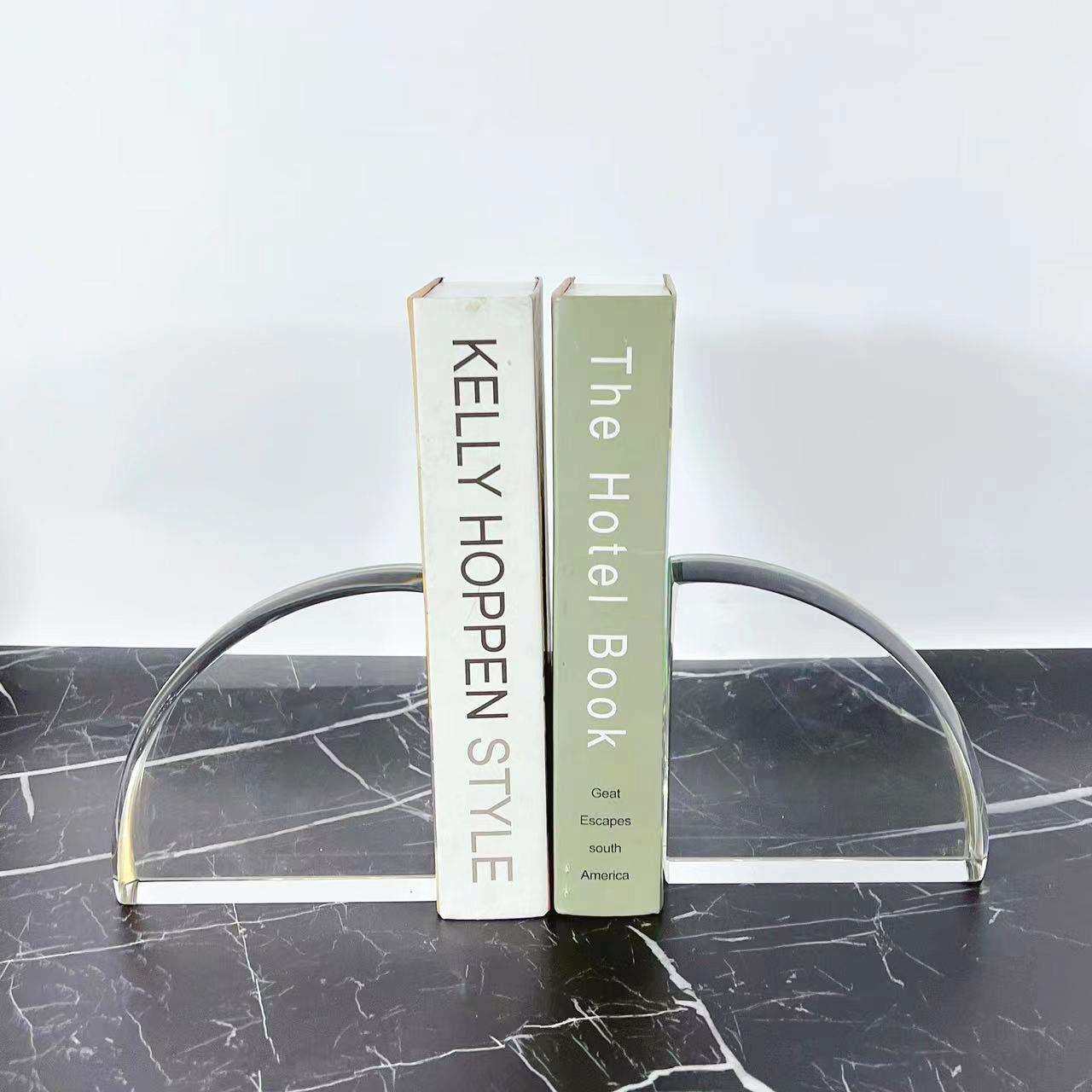 简约现代透明弧形水晶玻璃书档摆件家居软装饰品样板房间书房创意,家装灯饰光源,其它灯具灯饰,淘宝优惠券,粉丝福利购,淘宝优惠卷