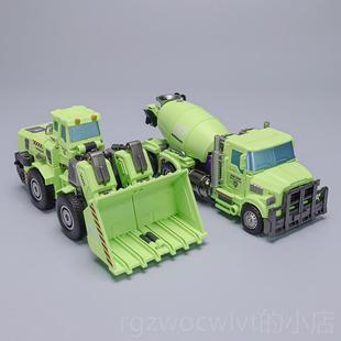 机械侵大入力神搅拌车推土车GLA01军 新款 02巨型团变工程车形玩具