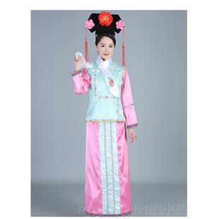 新款清朝旗古装出格服宫廷满族还格珠格格服装服皇后妃子甄嬛传演