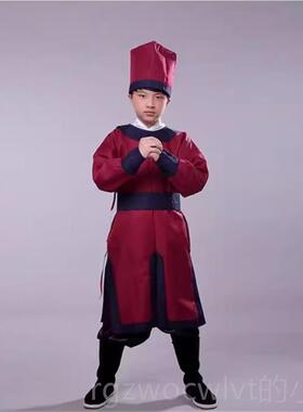 新款元旦儿童出服明制古装衙服装男童捕役快侍卫演兵官古代轿夫飞